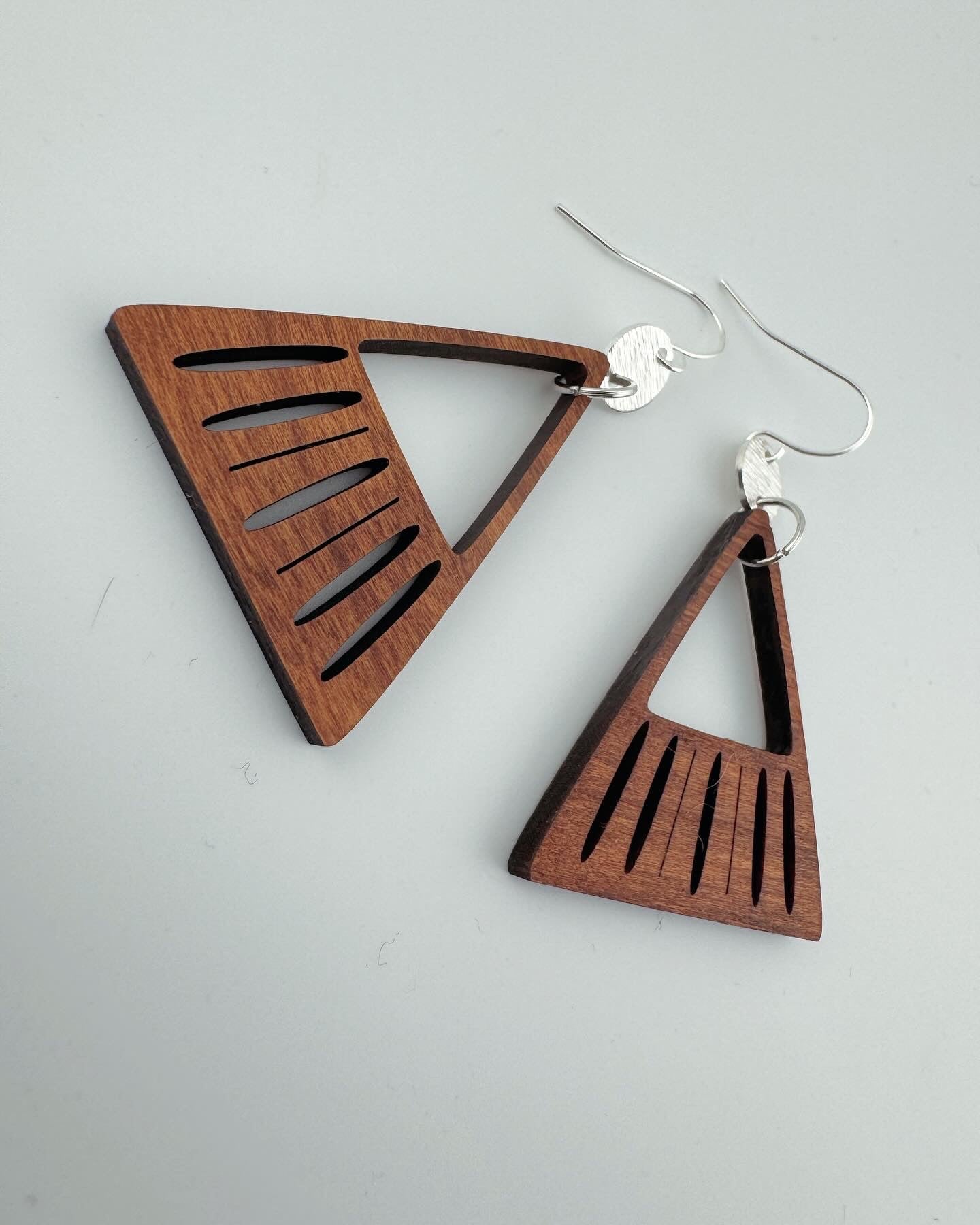 Sleek pyramid statement earrings