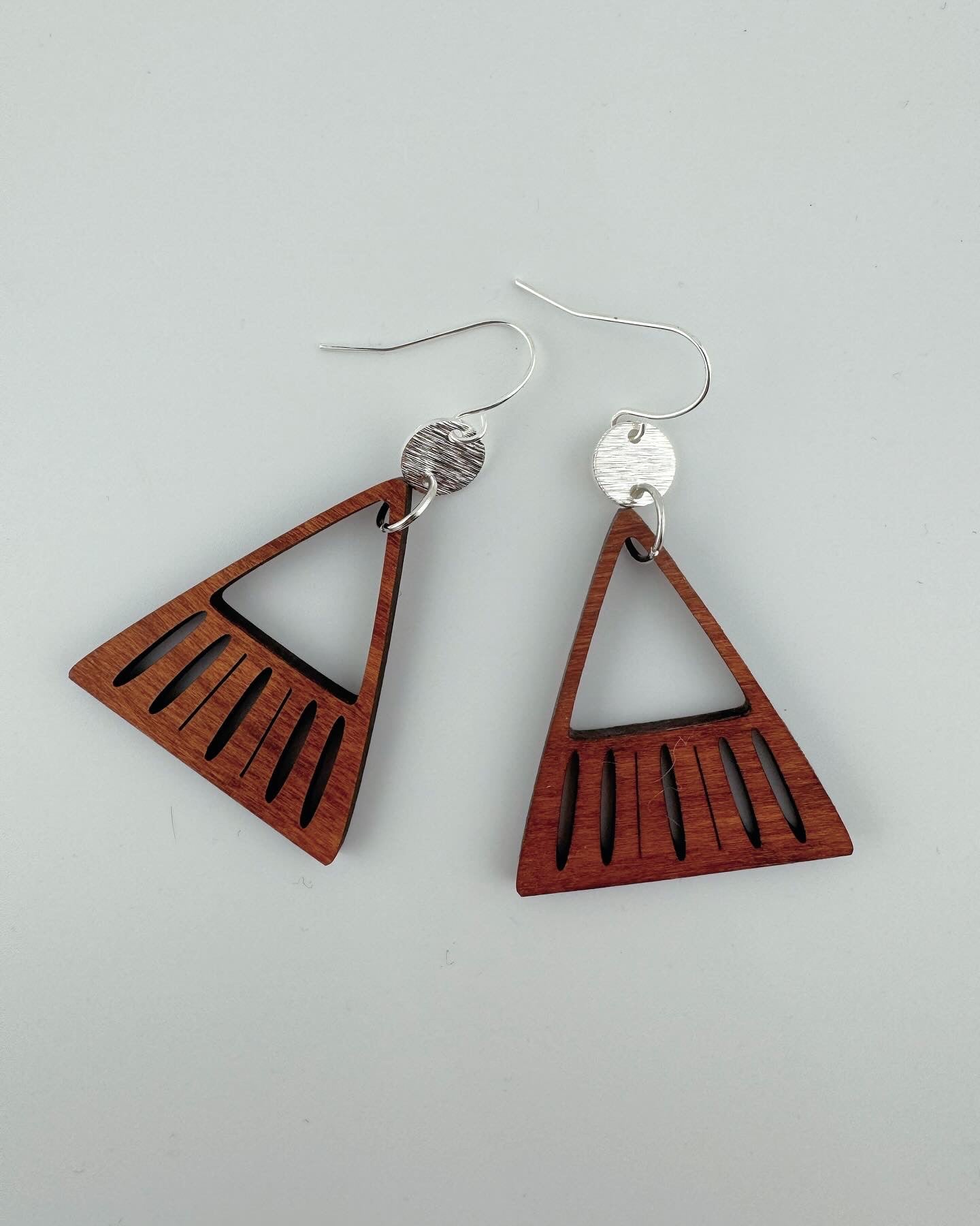 Sleek pyramid statement earrings