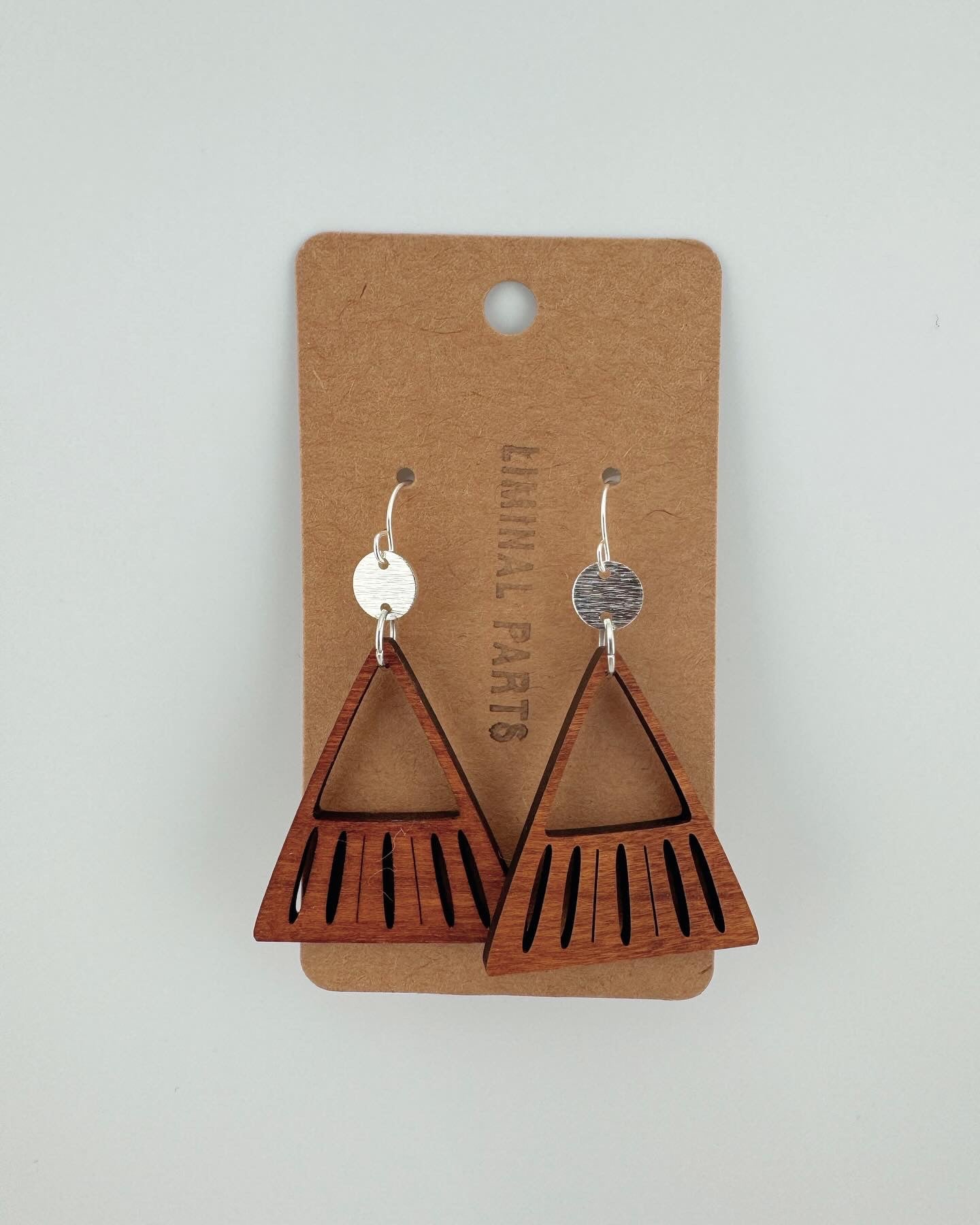 Sleek pyramid statement earrings